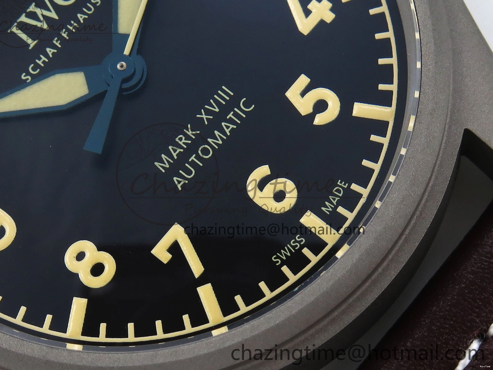 MIROTIME 1224 Pilot Mark XVIII Titanium BLSF 1:1 Best Edition Black Dial on Brown Leather Strap MIYOTA Popular 7020